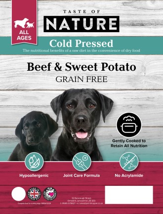 Taste of Nature Beef & Sweet Potato Grain Free (Cold Pressed) 5kg